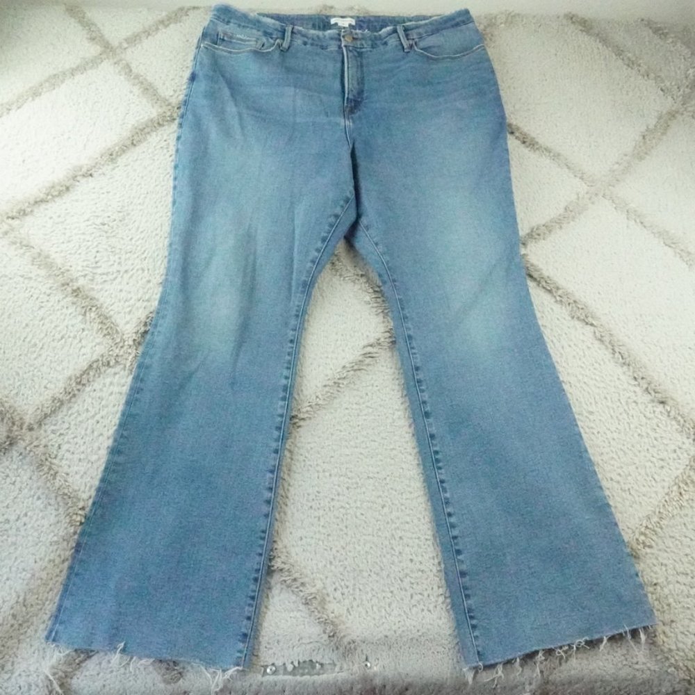Good American Classic Boot Cut Jean Womens Plus Size 18 Blue Denim